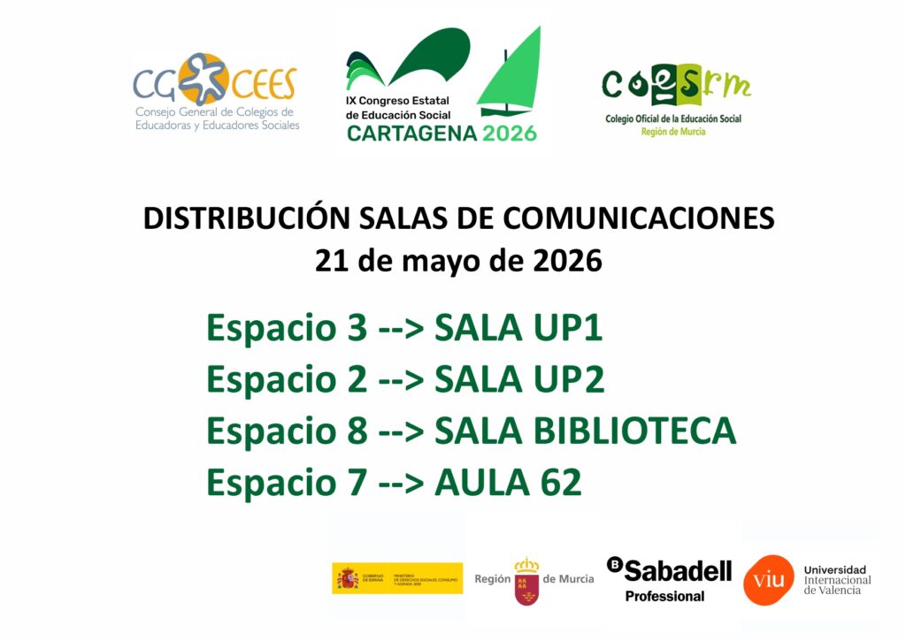 Distribución de Salas para la exposición de contribuciones
